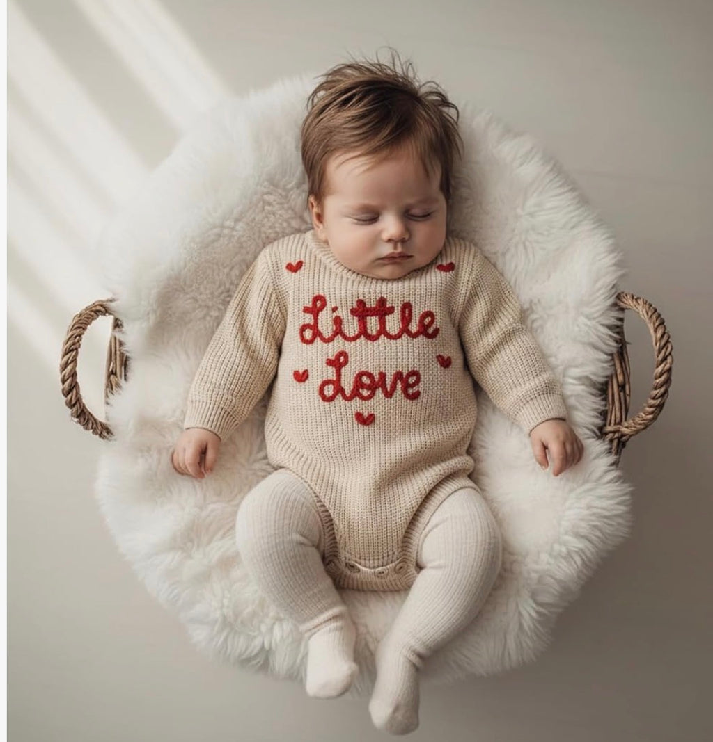Little Love Knitted baby romper