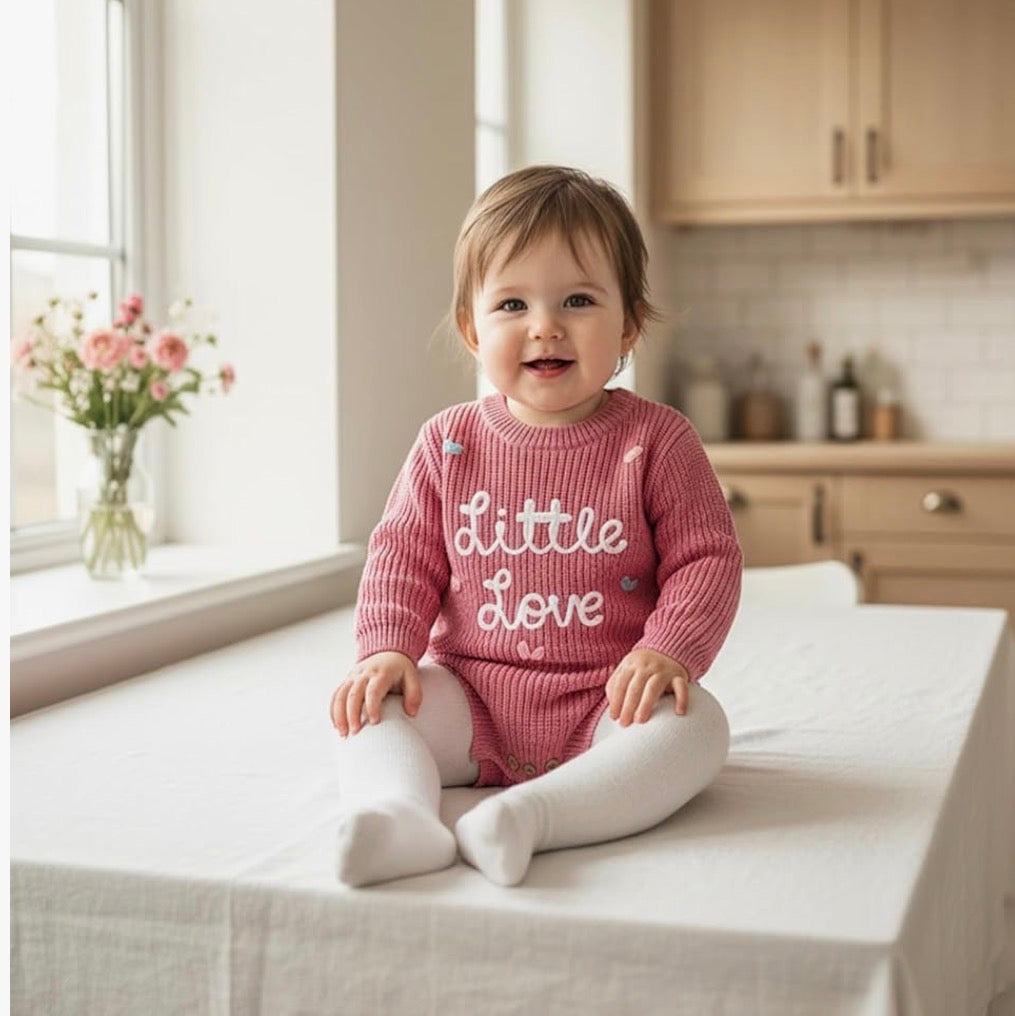 Little Love Knitted baby romper